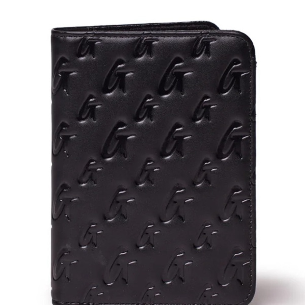 Glamaholic Lifestyle Embossed Black Leather Wallet